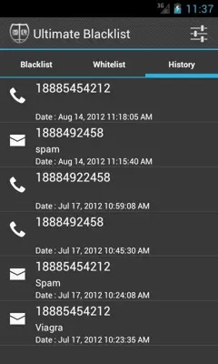 Ultimate Blacklist android App screenshot 5
